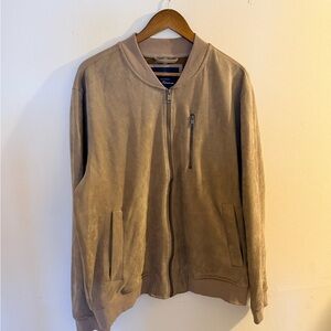 Men's Ben Sherman Tan Suede Bomber Jacket